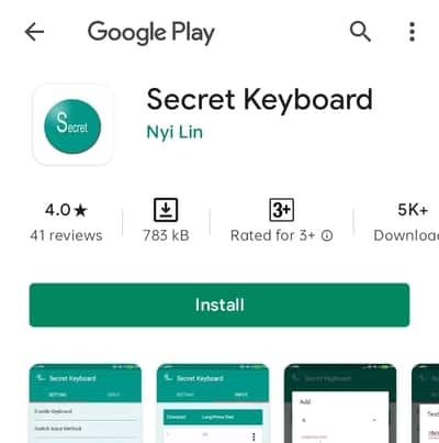 Secret Keyboard App