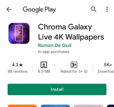 Chroma Galaxy Live Mobile Wallpaper