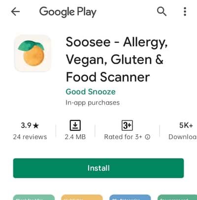 Soosee Food Scanner App
