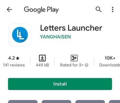 Letter Launcher App