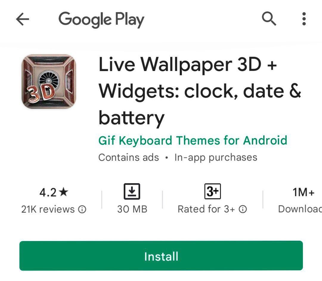 Free Live Wallpaper 3D App